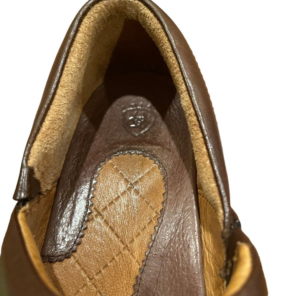 Ariat Danish Clogs Brown Leather Slip-on Wedge Shoes Size 38 - Picture 6 of 8
